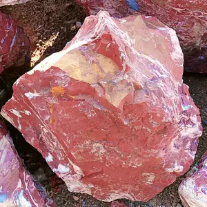 Gema de cristal de jaspe rojo, piedra rugosa para la venta
