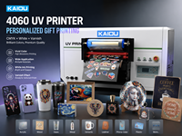 Impresora UV Híbrida Automática KAIOU 4060 con 3 Cabezales de Impresión para Impresión de Adhesivos UV DTF/Carcasas de Teléfono, Acrílico y Madera