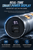 Linterna LED Recargable Ultrabrillante, Linterna Táctica Impermeable para Exteriores, Linterna Portátil de Alto Lumen