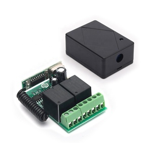 12V Wireless RF Remote Control Relay Module Switch Receiver 2-Channel 433Mhz for DC Motor, Entrance Control 164ft Long Range