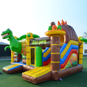 <span class=keywords><strong>Le</strong></span> château plein d'entrain des enfants gonflables de maison de rebond de parc à thème de PVC commercial <span class=keywords><strong>dans</strong></span> la conception de dinosaure - Product Image 1