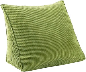 <span class=keywords><strong>Coussin</strong></span> de soutien lombaire en forme de <span class=keywords><strong>cale</strong></span> - Oreiller lombaire en velours côtelé pour le repos au lit et la vision de la télévision - Product Image 1