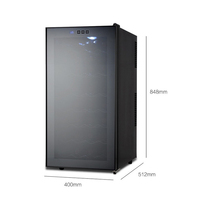 Refroidisseur à vin thermoélectrique Cave à vin Fonctionnement silencieux Mini bar de chambre à coucher 78L Réfrigérateur à vin 32 bouteilles