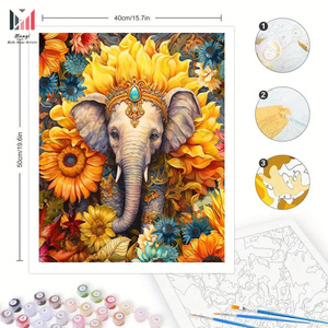 Kits <span class=keywords><strong>de</strong></span> <span class=keywords><strong>peinture</strong></span> par numéros pour adultes bricolage <span class=keywords><strong>tournesol</strong></span> é<span class=keywords><strong>l</strong></span>éphant <span class=keywords><strong>peinture</strong></span> <span class=keywords><strong>acrylique</strong></span> <span class=keywords><strong>à</strong></span> <span class=keywords><strong>l</strong></span>'huile facile par numéros Arts artisanat pour la décoration murale <span class=keywords><strong>de</strong></span> la maison - Product Image 4