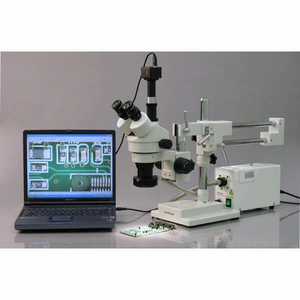 <span class=keywords><strong>AmScope</strong></span> <span class=keywords><strong>Microscope</strong></span> trinoculaire stéréo à bras imul-focal 3,5x-90X - Product Image 4