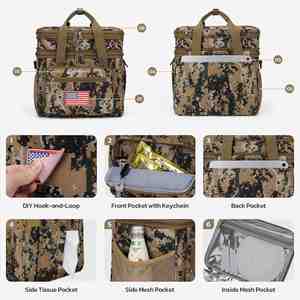 Boîte à lunch tactique camouflage d'usine 23L isotherme extensible à double compartiment - Product Image 3