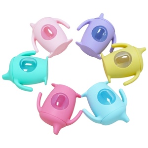 Wholesale Cartoon Pattern Food Grade Silicone Duckbill Training Cup Silicone Handle Anti-Drop Anti-Leak Baby Drinking Cup - Product Image 4