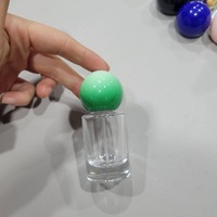 Flacon pulvérisateur de parfum vide rechargeable en verre avec couvercle à bille, 15ml