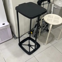 Cubo de Basura de Plástico para Exteriores y Hogar, Gran Capacidad de Más de 12L, Plegable, Altura Ajustable, Soporte para Cubo de Basura
