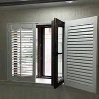 LongTai Australie stores en vrac Australie style baie vitrée coulissante en bois véritable volets de plantation en bois blanc couleur persienne