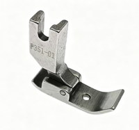 P351-01 Pied presseur plat perforé pour parapluies, accessoires de pied presseur tout acier pour machine à coudre informatisée