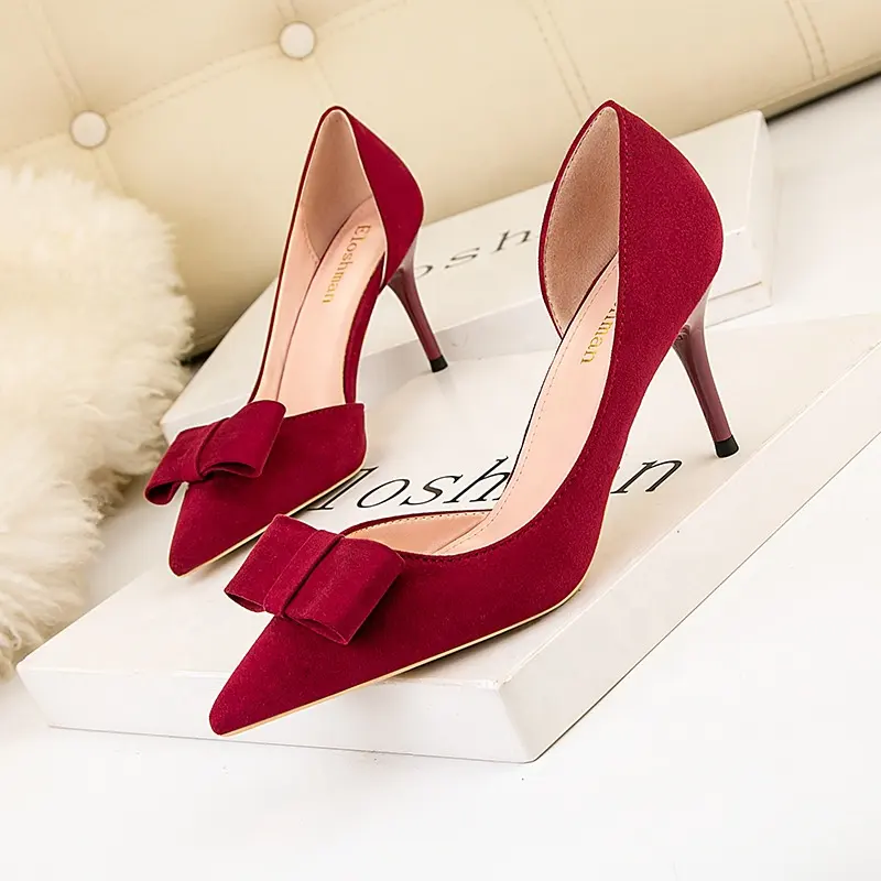 Shadow Women Shoes Pointed Toe Pumps Patent Leather Dress 7CM High Heels Boat Shoes Wedding Shoes