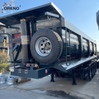 Semi-remorque à benne arrière à 3 essieux de 40 tonnes pour le transport de marchandises en vrac et de matériaux de construction