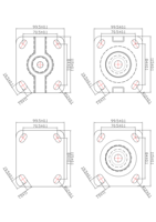 Roues pivotantes industrielles de 4 pouces, 5 pouces, 6 pouces, 8 pouces, pivotantes à 360 degrés, roulettes super résistantes de 1 tonne