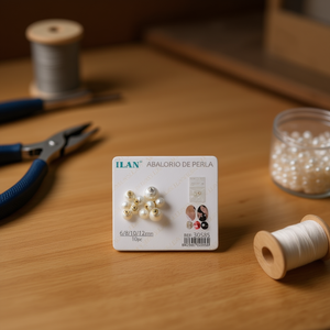 Perle di ilan 6/8/10/12mm 10 pezzi bianche assortite - Product Image 2