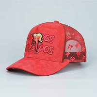 Gorra de Camionero de Béisbol de 5 Paneles de Gamuza con Parche Bordado Personalizado con Su Propio Logo para Hombre Malla Deportiva 2025