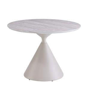 MDF with Matte <strong>Gloss</strong> Metal Legs <strong>Round</strong> <strong>Dining</strong> <strong>Table</strong> - Product Image 4