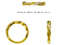 QX OEM S925 Vergoldeter Gedrehter Seilförmiger Cluster-Set Moissanit Damenring Armband Marquise Moissanit Ring für Frauen Geschenk