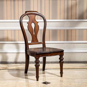 Chaise de salle à manger en bois massif américain - <span class=keywords><strong>Fauteuil</strong></span> <span class=keywords><strong>rustique</strong></span> pour adultes pour salle à manger/mahjong/bureau/maison - Product Image 1
