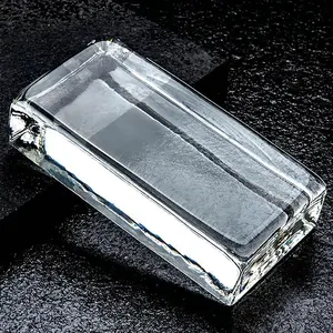 New Decorative Building Material Ultra Clear Colorful Glass Bricks Transparent Crystal Brick