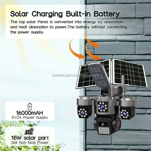 Hieasy 12X Zoom 4Lens AOV PTZ IP 4G Sim Card Solar <b>Camera</b> Outdoor 10K 4Screens WiFi Surveillance Wireless CCTV Security Cameras - Product Image 2