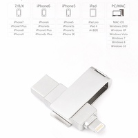 USB OTG de Metal unidad Flash USB Stick de memoria de 16GB 32GB 64GB 128GB para IOS android Teléfono Celular