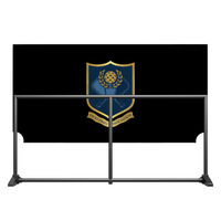 Barrière de clôture de terrain de pickleball, filet de séparation portable d'intérieur, support de barrière de balle pour la séparation des terrains, l'entraînement et l'utilisation en club