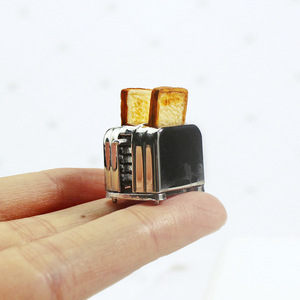 1:12 thu nhỏ Dollhouse bánh mì Máy bánh mì mứt tấm ăn tối kết hợp mô hình nhà bếp cảnh mô phỏng đồ chơi - Product Image 1