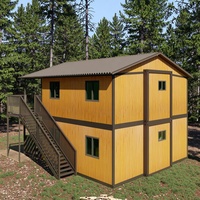 Maison préfabriquée en conteneur expansible à deux étages de 20 pieds à vendre Maison préfabriquée pliante en acier léger Villa 4 chambres à coucher