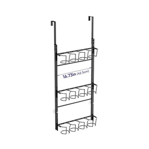 Multi Layer <b>Door</b> <b>Storage</b> <b>Rack</b> 3 Tier No Drilling Required Kitchen Cabinet Cup Holder Organizer For Stanley Cups Home Use - Product Image 5