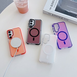 Ốp điện thoại Samsung S25 Ultra hai màu gradient, tương thích với S24, mặt mờ, từ tính, chống trượt, bảo vệ chống rơi A56 - Product Image 2