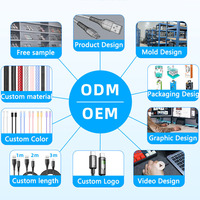 Cable de Datos Micro-USB 3A de Carga Rápida con Logotipo Personalizado, 6 en 1, Multipuerto, Conductor de Cobre Estañado, PVC, con Caja de Almacenamiento para Datos Móviles