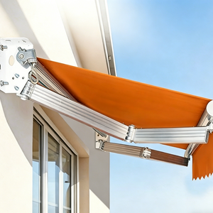 Auvent en acrylique enduit imperméable, design mural extensible électrique, protection solaire pour patio, jardin, <span class=keywords><strong>balcon</strong></span> extérieur - Product Image 3