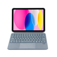 Clavier sans fil rétroéclairé, étui pour tablette, coques en plastique, support amovible, housse pour iPad 109 Air 11 Pro M2 10e génération PU