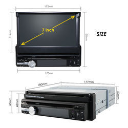 Лидер продаж, 7-дюймовая однодиновая Съемная панель, стерео, беспроводной <span class=keywords><strong>dvd</strong></span>-плеер, автомобильный gps-навигатор с BT SD-картой - Product Image 6