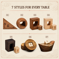 Accessoires de Mahjong : Marqueur en bois pour le distributeur et indicateur de direction des vents, 7 styles, pour les joueurs de Mahjong