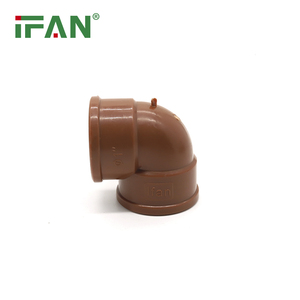 1/2 ''-1'' pph nhựa phù hợp cung cấp nước chủ đề pph phụ kiện IFAN nhà máy OEM Nâu nhựa pph ống và phụ kiện - Product Image 2