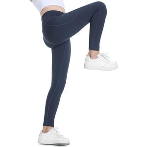FOXA Girl's Athletic Leggings High Waist With Pockets Yoga <b>Pants</b> For Active Running <b>Dance</b> Tights - Product Image 2