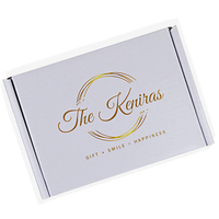 Boîte postale de cadeau d'emballage de chaussure cosmétique de couleur blanche pliante en feuille d'or de luxe