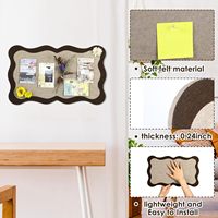 Tableau d'affichage en feutre 3D pliable en liège pour décoration murale auto-adhésive pour la maison, l'école et le bureau.