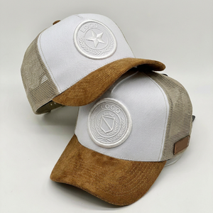 Casquette de baseball 5 panneaux en maille avec logo brodé personnalisé de haute qualité pour hommes, idéale pour les événements sportifs en plein air - Vente en gros - Product Image 1