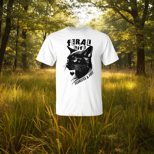 T-shirt Feral Life Cat con design Fearless Free, taglia unisex per adulti - Product Image 3