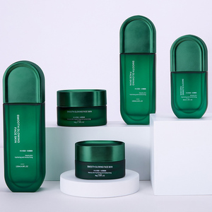 Độc Đáo Matte Vuông Chăm Sóc Da Thủy Tinh Mặt Kem <span class=keywords><strong>Jar</strong></span> 30Ml Huyết Thanh Lotion Bơm Chai <span class=keywords><strong>50Ml</strong></span> 100Ml Cho Chăm Sóc Da Bao Bì Bộ - Product Image 5