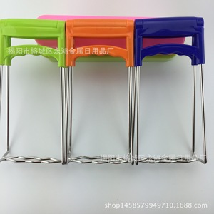 Stainless Steel Plate Lifter <b>Plastic</b> Head Metal <b>Tongs</b> For Kitchenware Bowl Clamp Practical Food Clips Jieyang Factory Wholesale - Product Image 5