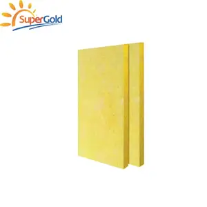 SuperGold insulator fireproof and soundproof glasswool 64kg/m3 glass wool insulation slab