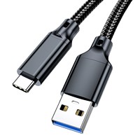 Cable de Carga Rápida PD de 60W USB-A a Tipo-C USB3.2 10Gbps, Cable de Datos de Alta Velocidad con Trenzado de Nailon de 0.2m-3m, Venta al Por Mayor