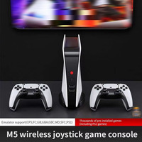 Nouvelle console de jeu vidéo sans fil rétro 64G 128G, dongle TV de jeu 4K HD avec manette intégrée, 3500/10000 jeux intégrés pour PS1/SFC/FC