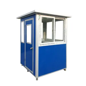 China waterproof shelter prefab retail kiosk / assembled sentry outdoor box security parking payment kiosk guard house