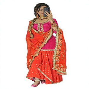 Salwar Kameez Tradicional para Mujer, Diseño Indio-Pakistaní, para Fiestas, Diseño Étnico Moderno, Bordado Intenso, Lavable, para Festivales - Product Image 1