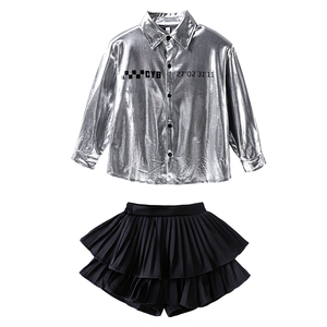 Abbigliamento Moderno Unisex per Danza Jazz e Spettacoli, Completo in Poliestere per Bambini, Costume con Paillettes Lucenti, Uniforme per Danza <span class=keywords><strong>di</strong></span> Strada - Product Image 2